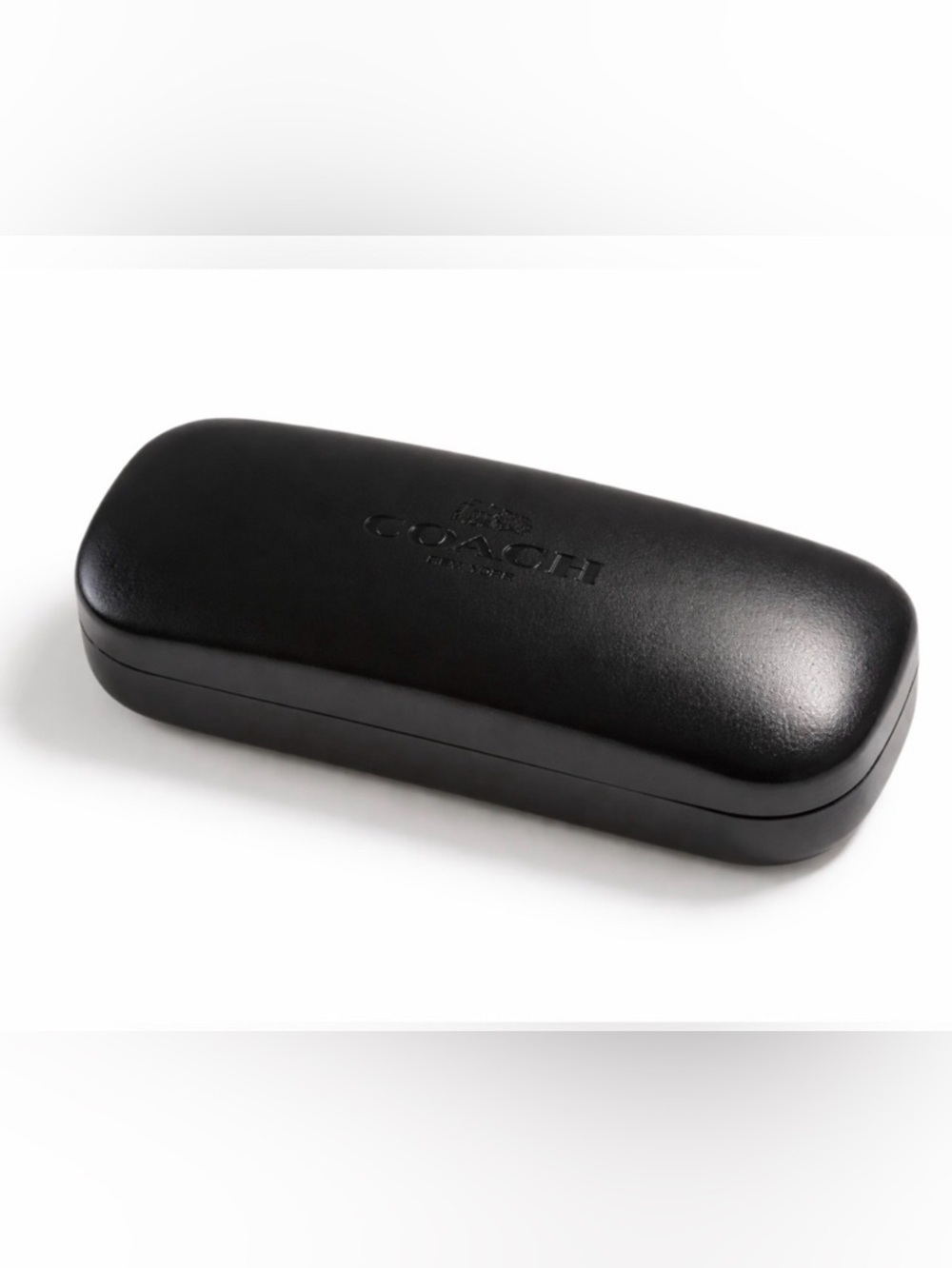 Coach eyeglass case hard shellโ black logo travel unisex